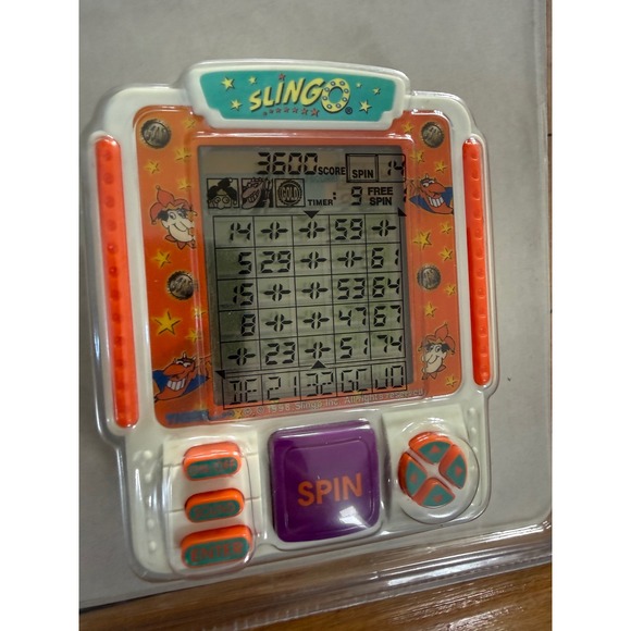 Vintage 1998 SLINGO Tiger Handheld Electronic LCD GAME  Slots Bingo Factory Seal